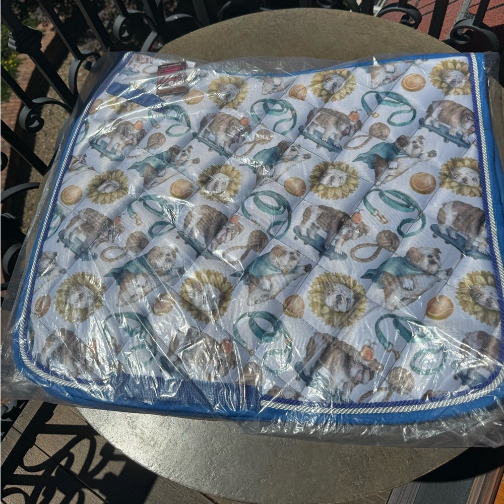NWT Penny Equestrian Bulldog Print Full (horse sized) Dressage Pad - Picture 4 of 4